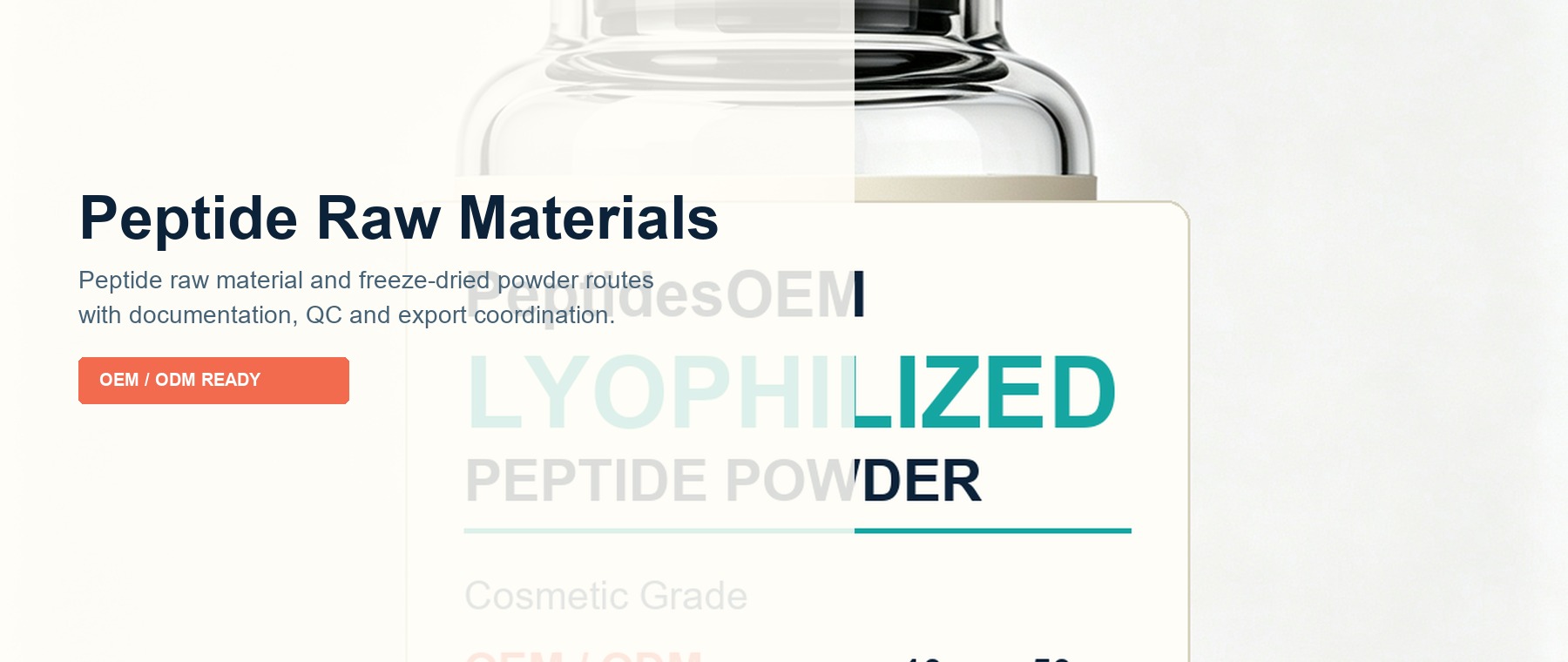 GHK-Cu peptide ingredient and powder projects