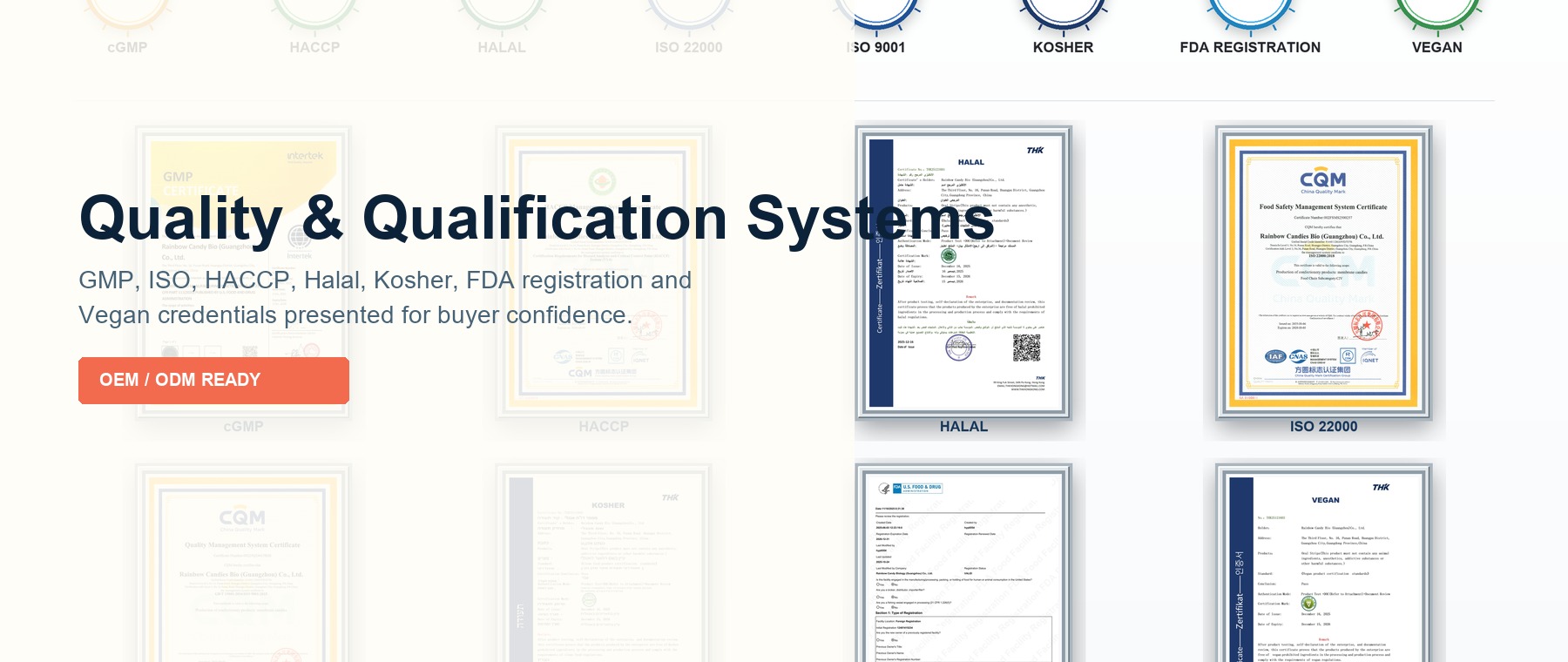 Quality qualification systems